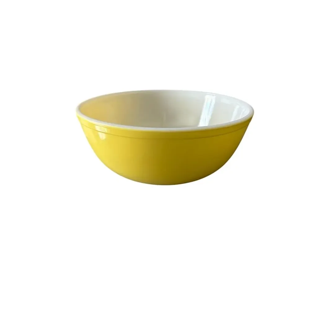 Vintage Pyrex 404 Yellow Mixing Bowl 4 Qt Primary Colors USA Ovenware